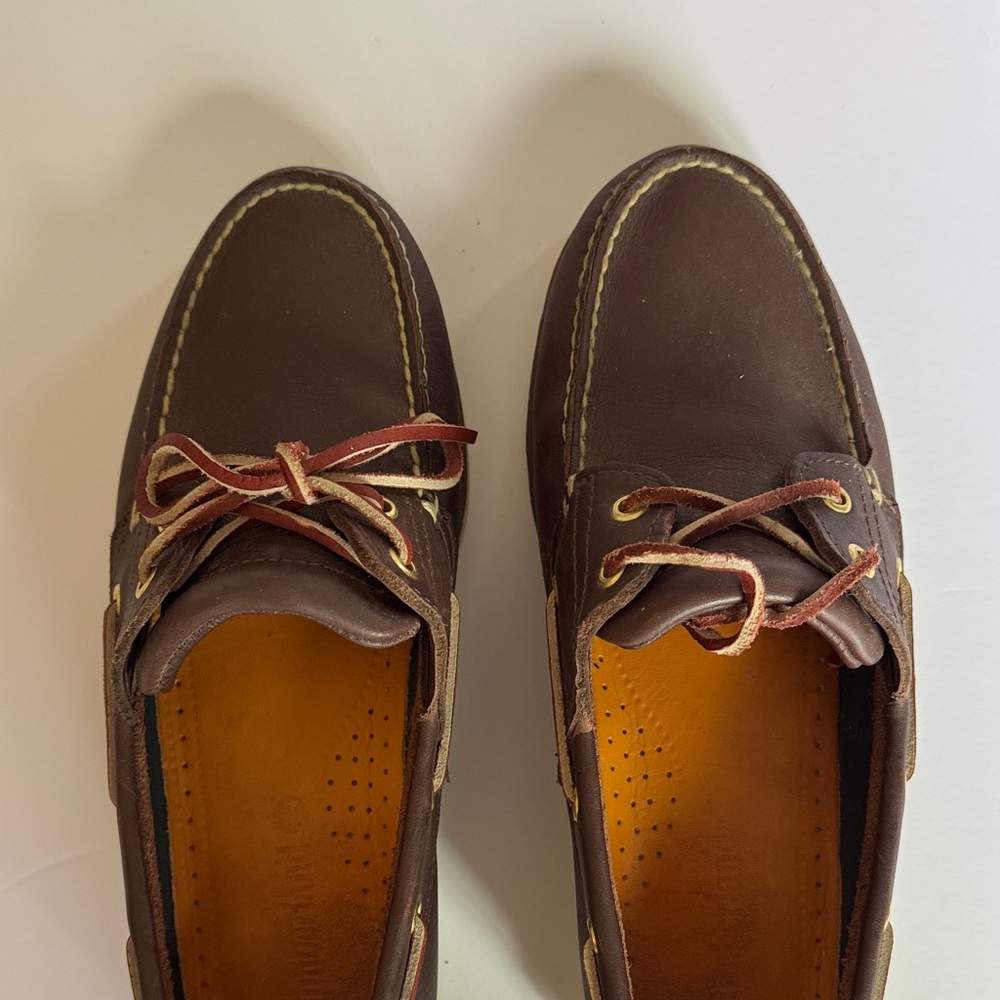 Timberland Brown Leather Boat Shoes - Picture 4 of 7